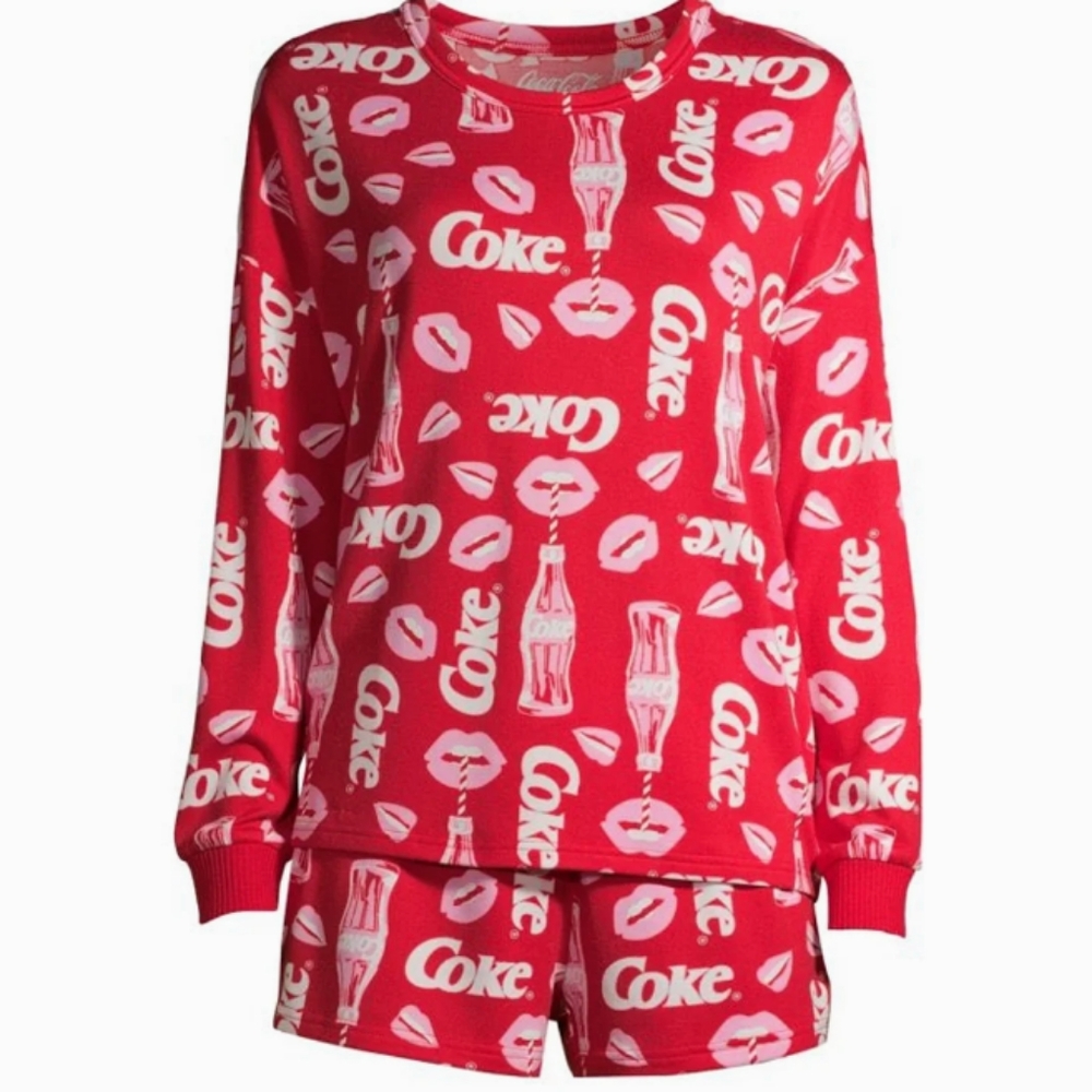 NIP Official Licensed Coca Cola Shortie Pajama/Lounge Set Size 2X